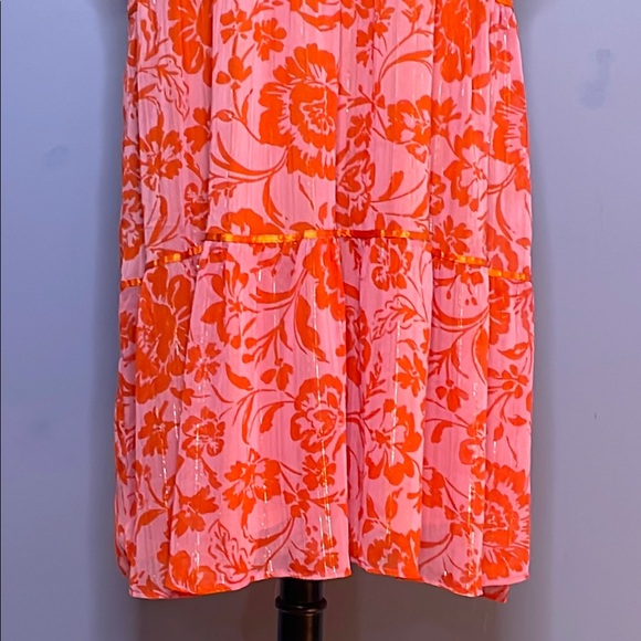 Umgee Pink Floral Midi A-Line Dress Size 1X - Picture 4 of 10